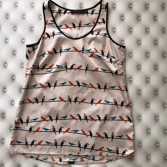 The Limited - Birds On A Wire Scoopneck Tank XS - Picture 2 of 7